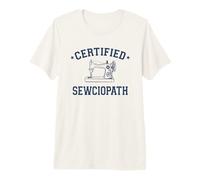 Certified Sewciopath Vintage Sewing Machine Sewer Premium T-Shirt