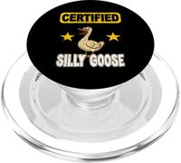 CERTIFIED SILLY GOOSE funny bird for humorous people fun PopSockets PopGrip for MagSafe