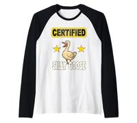 Certified Silly Goose Funny Bird for Humorous People Fun Raglan Baseball Tee