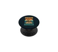 Certified Snake Handler Reptile Breeder Serpent Keeper PopSockets Adhesive PopGrip
