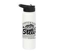 Certified Stew Chef Beef Stew Meat Lover No License Required Stainless Steel Insulated Water Bottle