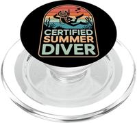 Certified Summer Diver Summer Scuba Diving PopSockets PopGrip for MagSafe