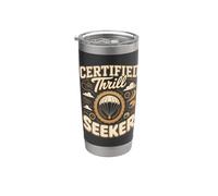 Certified Thrill Seeker Skydiving Freefall Stainless Steel Insulated Tumbler