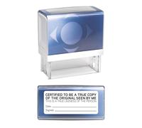 Certified True Copy of The Original/True Likeness of The Person Stamp - 58mm x 22mm