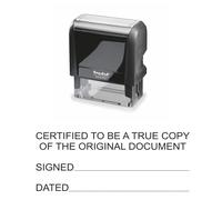CERTIFIED TRUE COPY RUBBER STAMP SELF INKING, ACCOUNTS SOLICITORS OFFICE 55x21mm