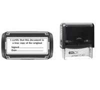 Certified True Copy Self-Inking Stamp, 59 x 23 mm, Black Ink