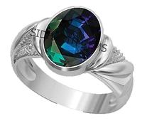 Certified Unheated Untreatet 8.25 Ratti 7.00 Carat A+ Quality Natural Alexandrite Ring Silver Plated For Women'S And Men'S-B0CDQ1JQMRNAMZ