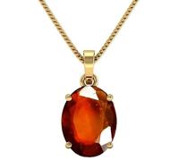 Certified Unheated Untreatet 8.25 Ratti 7.25 Carat A+ Quality Natural Hessonite Garnet Gomed Gold Plated Pendant For Women'S And Men'S-B09H35G6DN