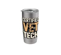 Certified Vet Tech Veterinary Technician Stethoscope Stainless Steel Insulated Tumbler