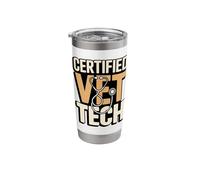Certified Vet Tech Veterinary Technician Stethoscope Stainless Steel Insulated Tumbler