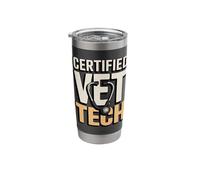 Certified Vet Tech Veterinary Technician Stethoscope Stainless Steel Insulated Tumbler