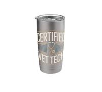 Certified Vet Tech Veterinary Technician Stethoscope Stainless Steel Insulated Tumbler