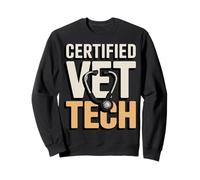 Certified Vet Tech Veterinary Technician Stethoscope Sweatshirt