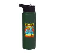 Certified Water Nerd Retro Water Engineer Humor Stainless Steel Insulated Water Bottle