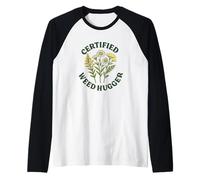 Certified Weed Hugger Funny Native Plant Gardening Raglan Baseball Tee