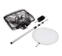 Certikin Heissner 3in1 Pond Cleaning Net Set with Algae Brush + Telescopic Pole