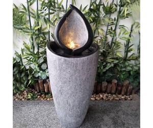 Certikin Heissner Flame Vase Water Feature Complete With Pump + Light 016642-00