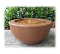 Certikin Heissner Half Ball Rust Water Feature With Pump And Light 016602-17