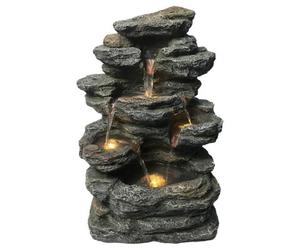 Certikin Heissner Rocky Waterfall Water Feature With Pump And Light 016586-00