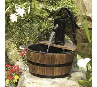 Certikin Heissner Single Wooden Barrel & Hand Pump Water Feature 016596-00