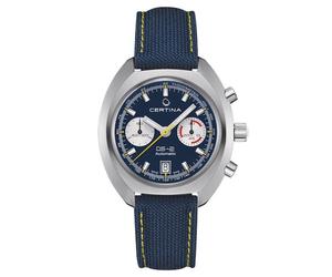 Certina DS-2 Chronograph Automatic Men's Blue Leather Strap Watch