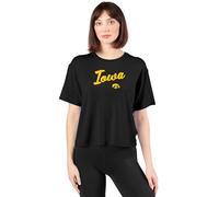 CERTO NCAA Iowa Hawkeyes T Shirt for Women Girls, Short Sleeve Graphic Top, Large