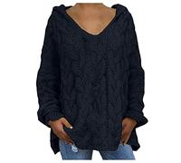 Cerulean Clothing Ladies Women Fashion Loose Large Size Solid Color Hood Long Sleeves Sweater Tops Butterfly Print Sweater Dress Sale Clearance Daliy Essentials Christmas