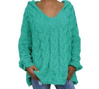 Cerulean Clothing Ladies Women Fashion Loose Large Size Solid Color Hood Long Sleeves Sweater Tops Butterfly Print Sweater Dress Sale Clearance Daliy Essentials Christmas