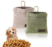 Cerulume 2 PCS Dog Treat Pouch, Hands-Free Dog Walking Bag, Waterproof Dog Treat Bag, Small Dog Snack Pouch, Puppy Dog Walking Bag, Treat Pouch for Dog Training, Outdoor Playing, Puppy Treat Pouch