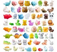 Cerulume 80 Pcs Mini Resin Animals, Miniature Resin Animals Figures for DIY Crafts, Fairy Garden, Dollhouse Accessories, and Aquarium Decoration Hide Crafts Decor