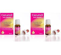 Cerumol Extra Virgin Olive Oil Ear Drops, 10ml, Gentle, Natural Formulation, Helps to Relieve Symptoms of Ear Wax, Softens Earwax, Dropper Included (Pack of 2)