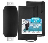 Cerumute Boat Fender Covers, 2 Pack 6" x 18" Boat Bumper Covers for Center Rope Tube Style Fenders (Boat Fender Not Included)