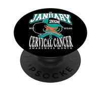 Cervical Cancer Awareness Month 2026 January We Wear Teal PopSockets Adhesive PopGrip
