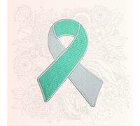 Cervical Cancer Awareness Patch, Embroidered Iron on Sew on Patch Badge for Clothes etc. 9x6cm