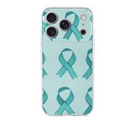 Cervical Cancer Awareness Ribbon Phone Case Compatible with iPhone 17 Air Pro Max Shockproof TPU Protective Cover
