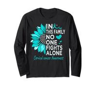 Cervical Cancer Awareness Sunflower Support Cervical Cancer Long Sleeve T-Shirt