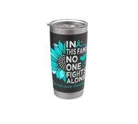 Cervical Cancer Awareness Sunflower Support Cervical Cancer Stainless Steel Insulated Tumbler