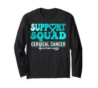 Cervical Cancer Awareness Support Squad Groovy Cervical Long Sleeve T-Shirt