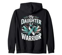 Cervical Cancer My Daughter Is A Warrior Zip Hoodie