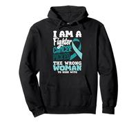 Cervical Cancer Picked The Wrong Woman To Mess With Ribbon Pullover Hoodie