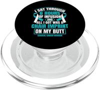 Cervical Cancer Warrior PopSockets PopGrip for MagSafe