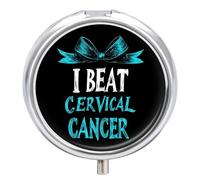 Cervical Cancer Warrior Small Pill Box Case 3 Compartment 2"