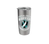 Cervical Cancer Warrior Unbreakable Ribbon Stainless Steel Insulated Tumbler