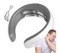 Cervical Massager Tool - Wireless Heated Wrap, Rechargeable Relaxing Gear | Smart Pressure Soothing Design, Compact Thermal Impulse Mechanism Targeting Evenings, Lounging, Wellness Routines