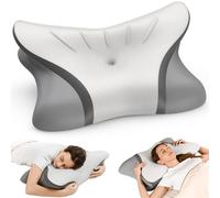 Cervical Neck Pillow for Pain Relief - Ergonomic Bed Pillow for Sleeping, Contour Orthopedic Memory Foam Pillows for Neck Support, Cooling Side Sleeper Pillow for Back Stomach Sleepers with Pillowcase