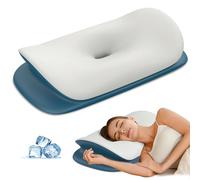 Cervical Neck Pillow for Pain Relief - Ergonomic Memory Foam Contour Pillows for Side, Back & Stomach Sleepers, Cervical Pillow for Neck Support Sleeping with Breathable Cover