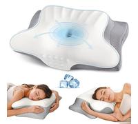 Cervical Neck Pillow for Pain Relief - Ergonomic Memory Foam Pillows for Sleeping, Cooling Side Sleeper Pillow for Neck Support, Contour Orthopedic Bed Pillow for Back Stomach Sleepers