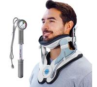 Cervical Neck Traction Device, Adjustable Air Pump Inflatable, Built-in 8 Airbag, Neck Stretcher for Cervical Pain Relief and Relaxation