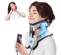Cervical Neck Traction Device: Neck Stretcher for Cervical Pain Relief, Electric Air Pump with 3 Power Traction, Built-in 8 Airbag, Improved Stretcher for Neck Decompression and Neck Tension Relief