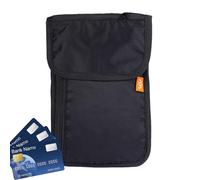 Cervical Passport Wallet for Travel - Travel Briefcase for Neck, Waterproof and Anti-Theft for Passport Organizer Phone Tickets Daily Transportation Hiking Business Travel, Black, Se référer au